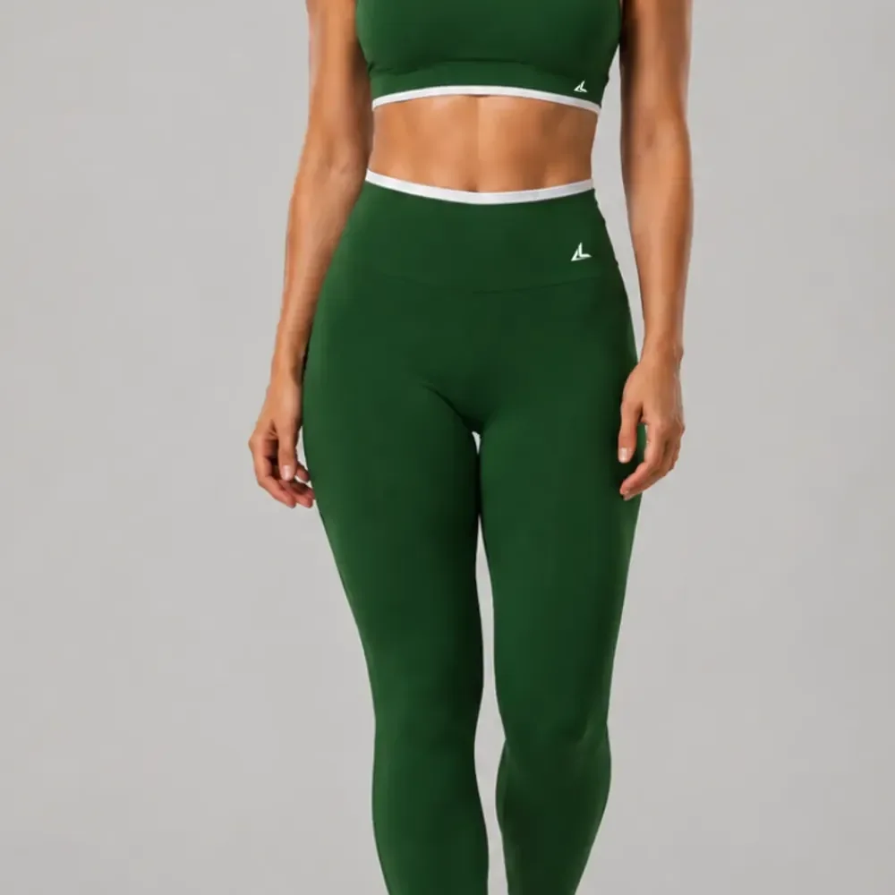 Conjunto Fitness Academia Feminino Legging E Top Blackout Verde Liso M