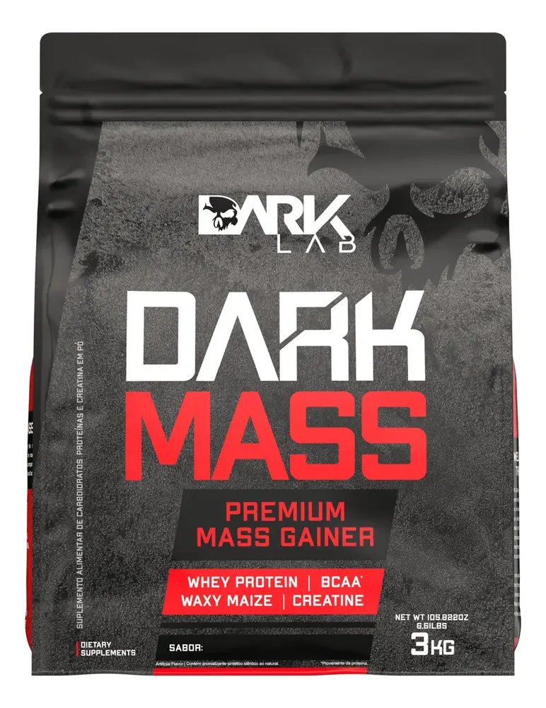 Suplemento em pó Dark Lab Carboidratos Dark Mass 3kg sabor Baunilha x 3kg