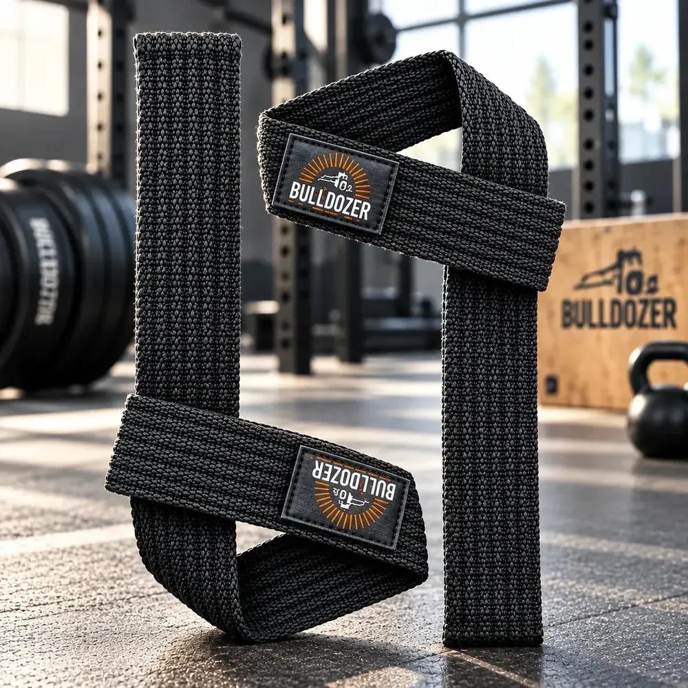 Strap Par Academia Musculação Bulldozer 100% Algodão Costura Dupla