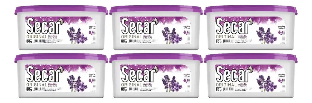 6 Tira Umidade Neutralizador Eliminador De Odor Mofo Lavanda