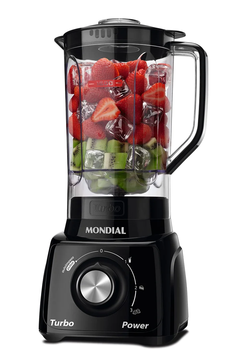 MONDIAL Liquidificador Turbo Power, Preto, 550W, 110V - L-99 FB