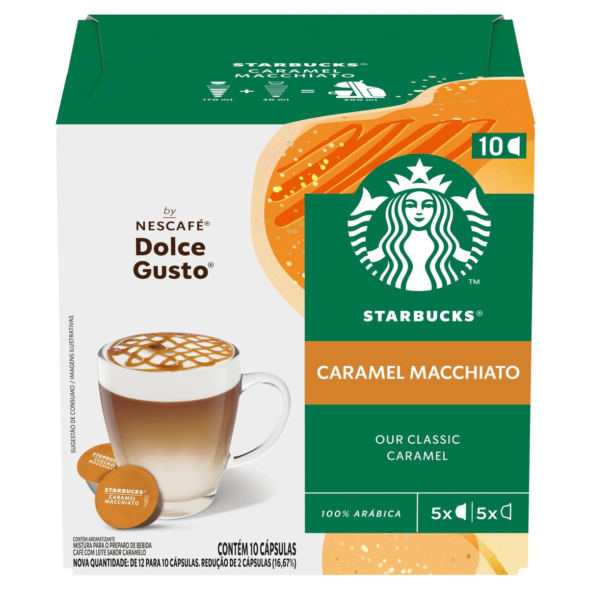 Starbucks Caramel Macchiato By Nescafé Dolce Gusto, 1 caixa com 10 cápsulas