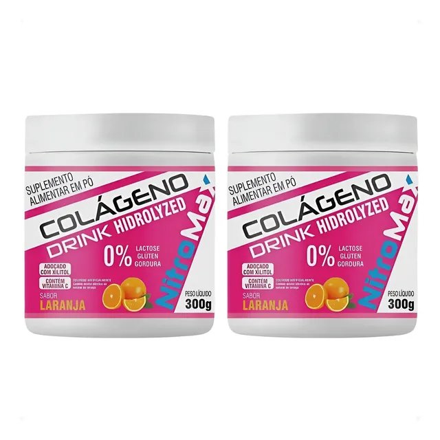 2x Colágeno Hidrolisado Drink - Pote 300g - Nitromax