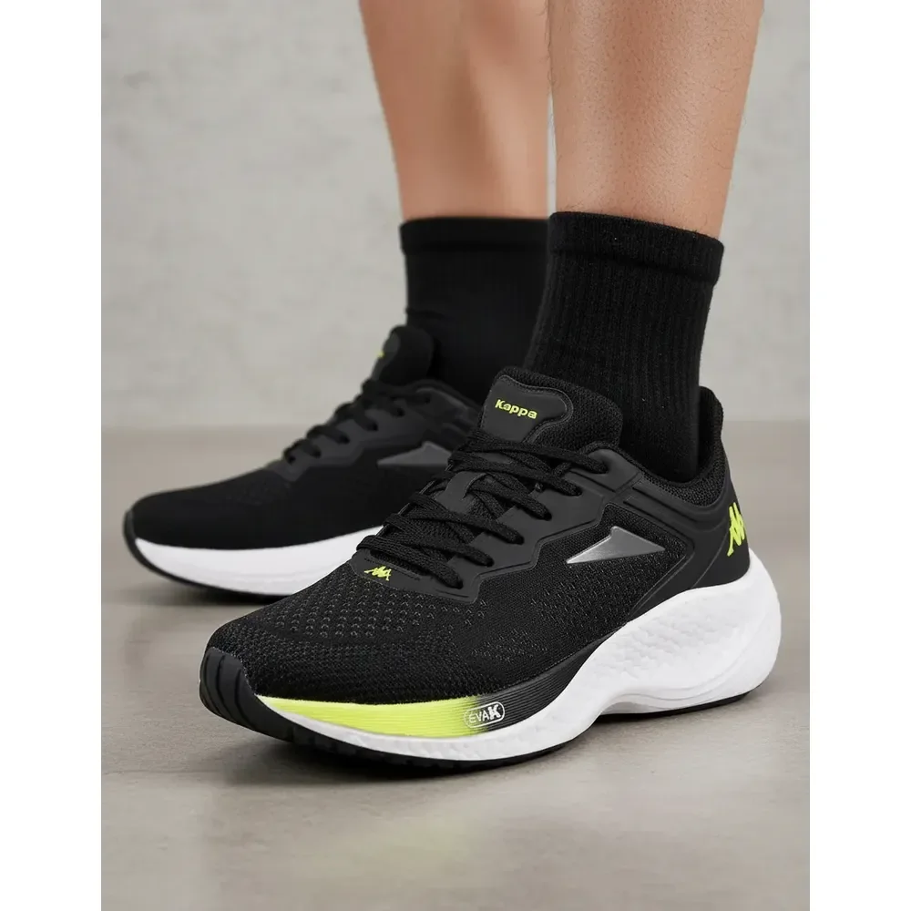 Tênis Kappa Pulse Evo Masculino Feminino Preto-amarelo Limão 42