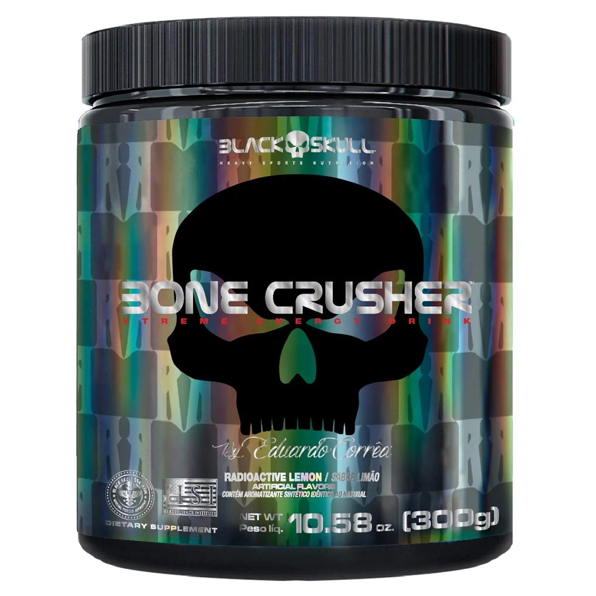 Bone Crusher (300G) - Sabor Radioactive Lemon, Black Skull