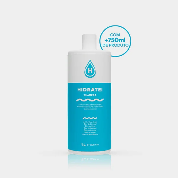 Shampoo Hidratei 1L | Hidratação Profunda e Controle do Frizz