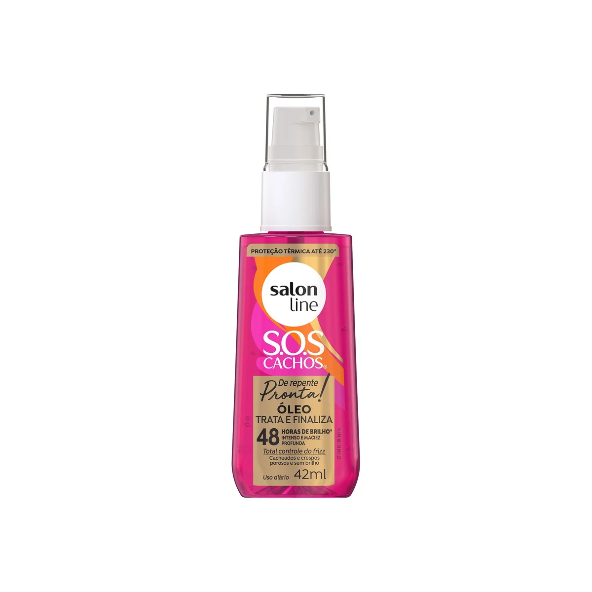 Salon Line, Óleo Reparador, SOS Cachos, De Repente Pronta, Vegano - Para Cabelos Cacheados e Crespos, 42ml