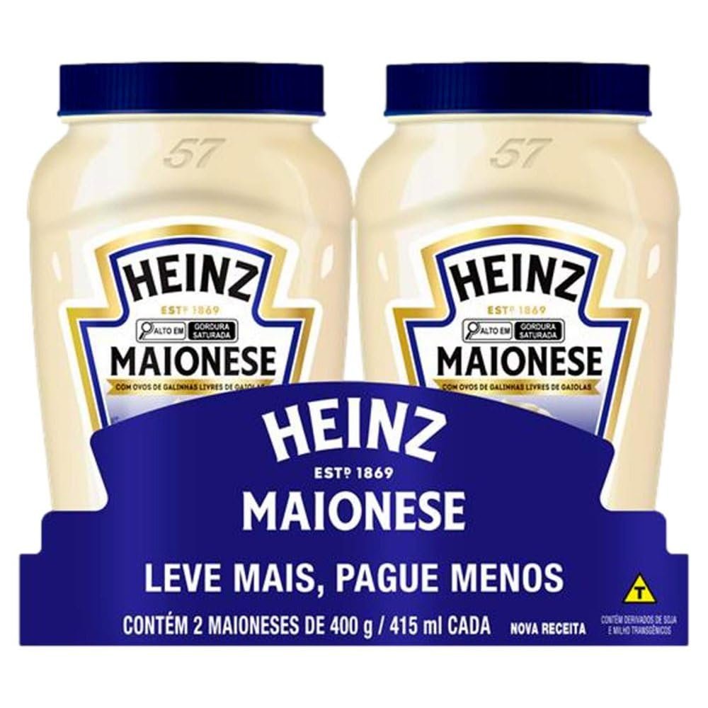 Heinz Pack Maionese Tradicional, 400G - 2 unidades