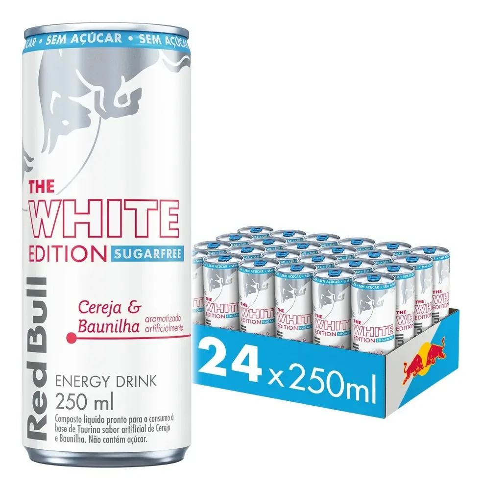 Red Bull, White Edition,sem Açúcar, 250ml, 24 Latas