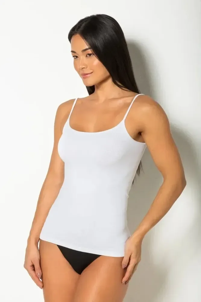 Camiseta Regata Alça Poliamida Trifil Feminino 0001 Sem Desenho Med Lisa