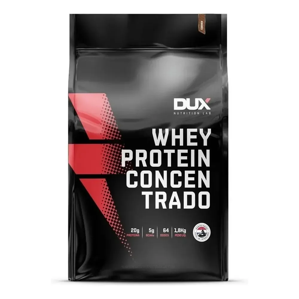 Whey Protein Concentrado Refil 1,8 Kg Sabor Cookies - Dux Human Health Biscoitos