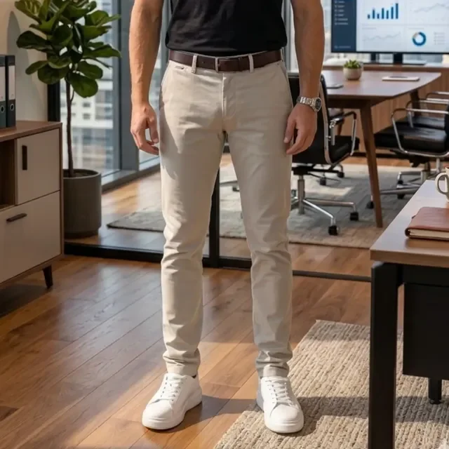 Calça Sarja Masculina Alfaiatari Slim Bolso Faca Tradicional