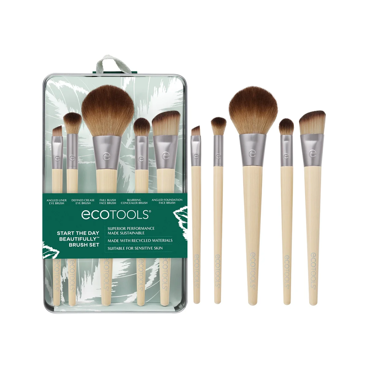Ecotools Kit Pincel Start The Day Beautiful, Marrom
