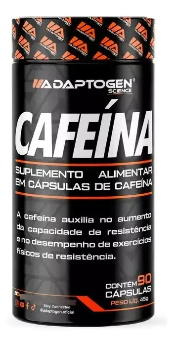 Cafeína Termogênico 90 Cápsulas Adaptogen Sabor Sem Sabor