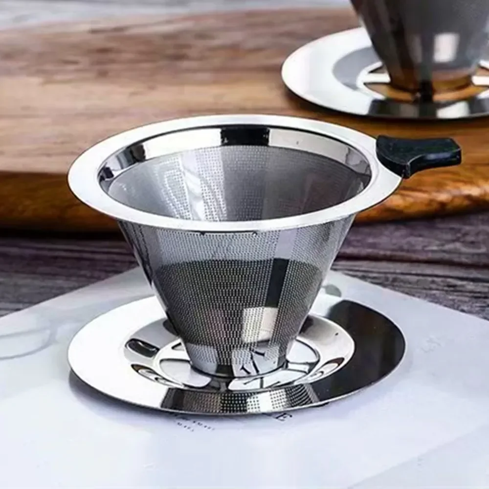 Coador De Café Filtro Reutilizável Em Aço Inox Peneira