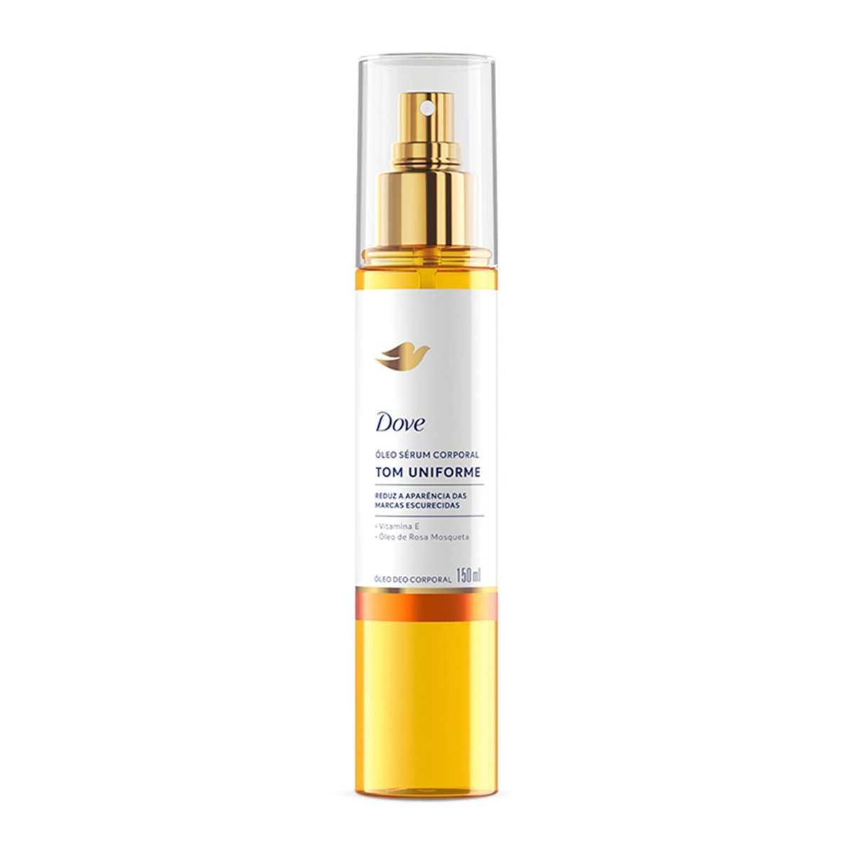 Dove Óleo Corporal Sérum Tom Uniforme Vitamina E e Óleo de Rosa Mosqueta 150ml