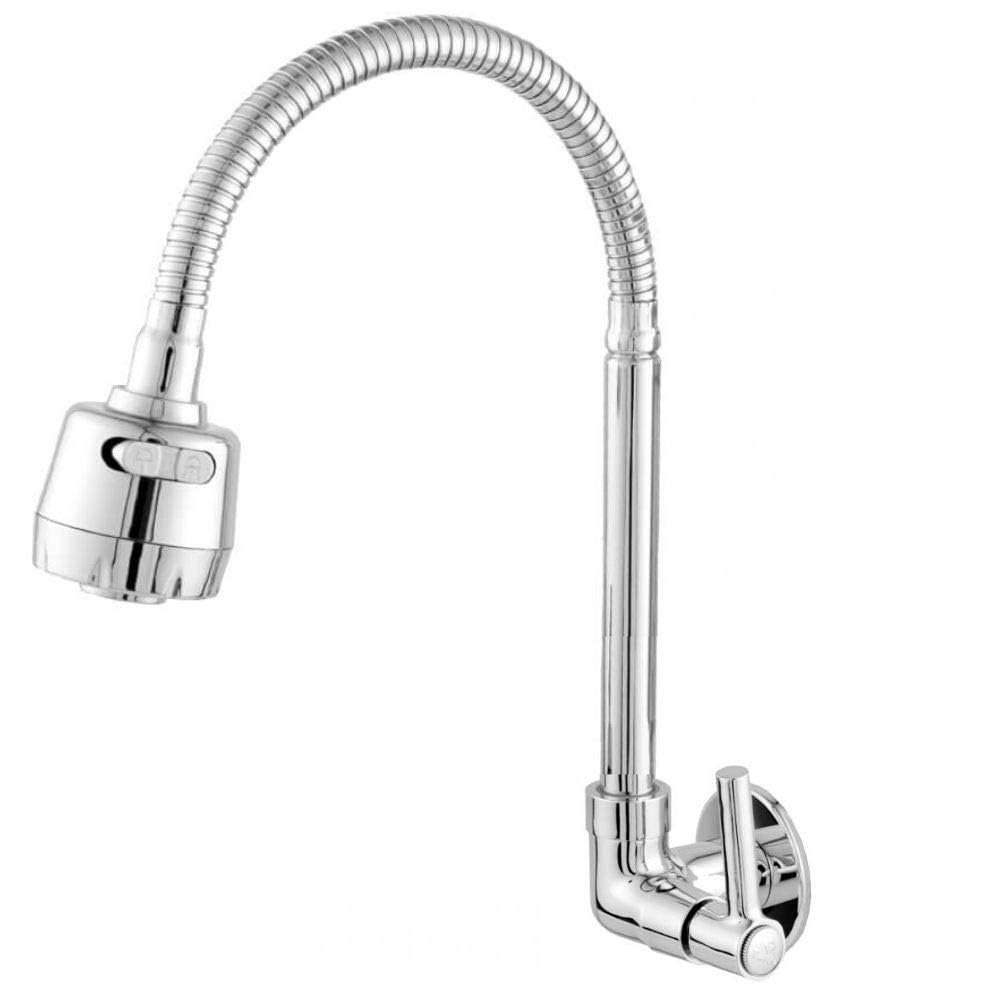Torneira Cozinha Gourmet Flexível Luxo Parede 1/4 De Volta Metal