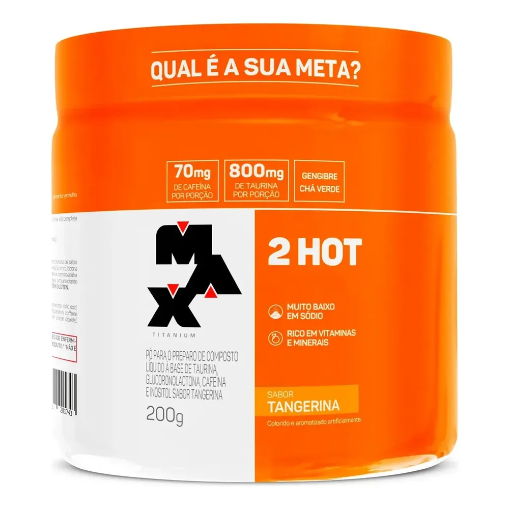 Termogênico 200g Ultimate 2hot Max Titanium Tangerina Queima De Gordura