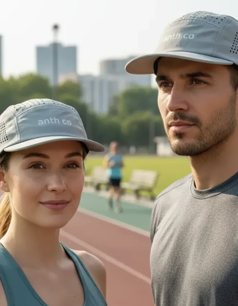 Boné Five Panel Esportivo Anth Co Aba Curta Unissex Corrida Cinza Un