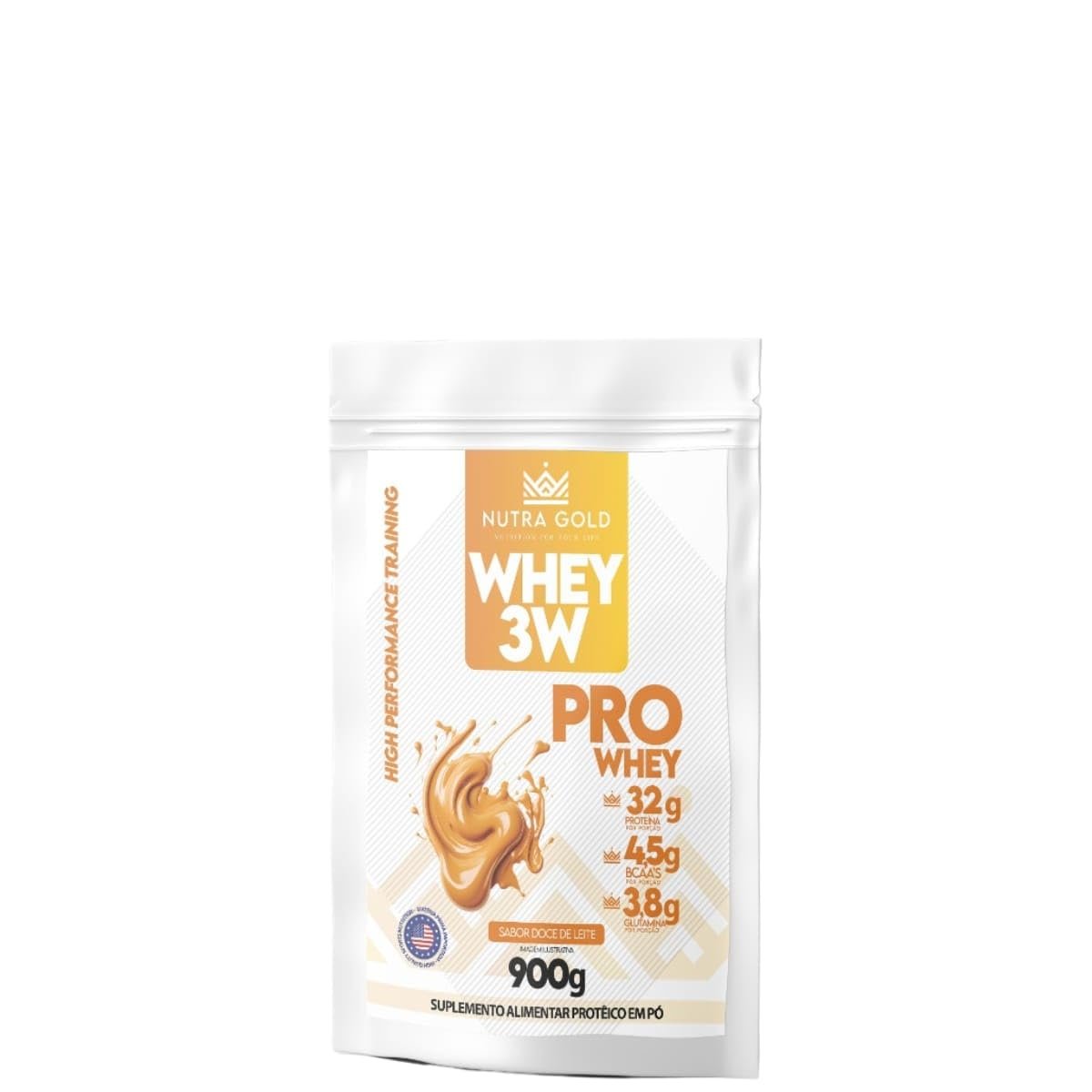 Nutra Whey 3W Doce de Leite 900 gramas Nutragold