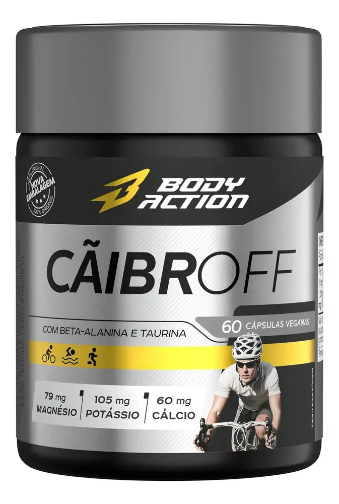 Cãibroff Body Action - 60 Capsulas Anti Cãimbras Acidblock Sabor