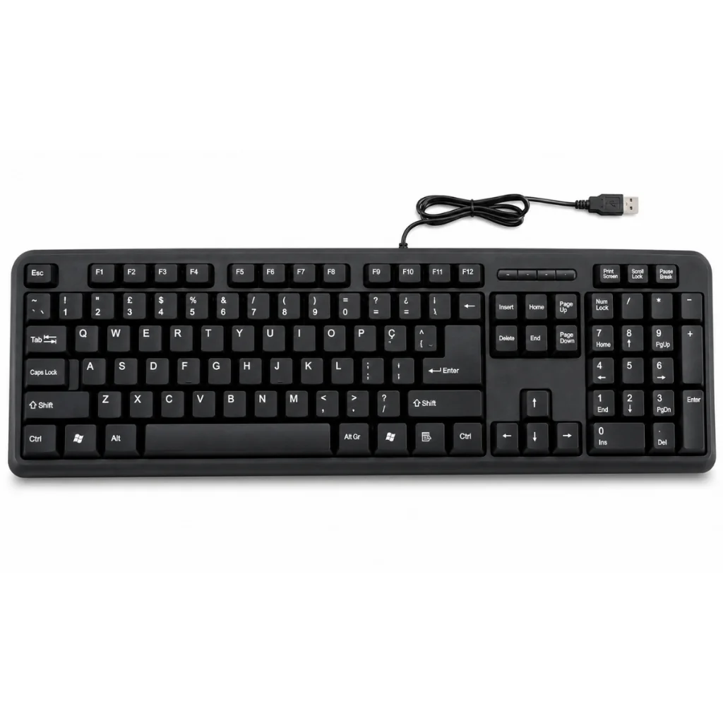 Teclado Usb Padrão ABNT2 Brasileiro Super Macio Notebook Pc Computador