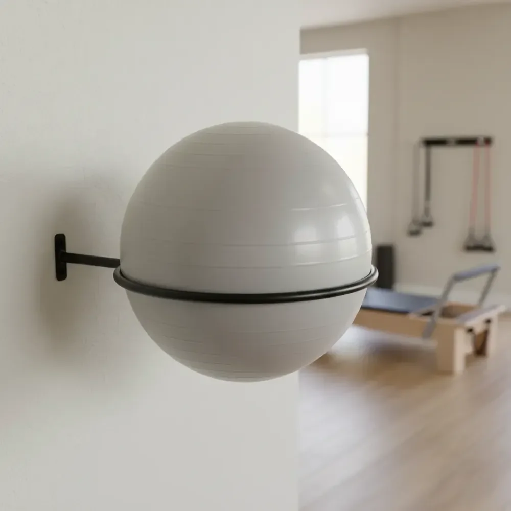 Suporte De Parede P/ Bola Suiça (pilates)-reforçado (preto)