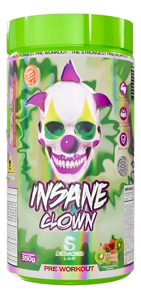 Pre Treino Insane Clown Gummy Candy 350g - Demons Lab Sem Sabor