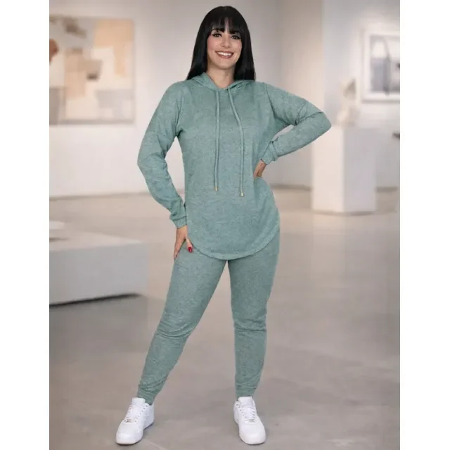 Conjunto De Frio Feminino Roupa De Inverno Blusa E Calça