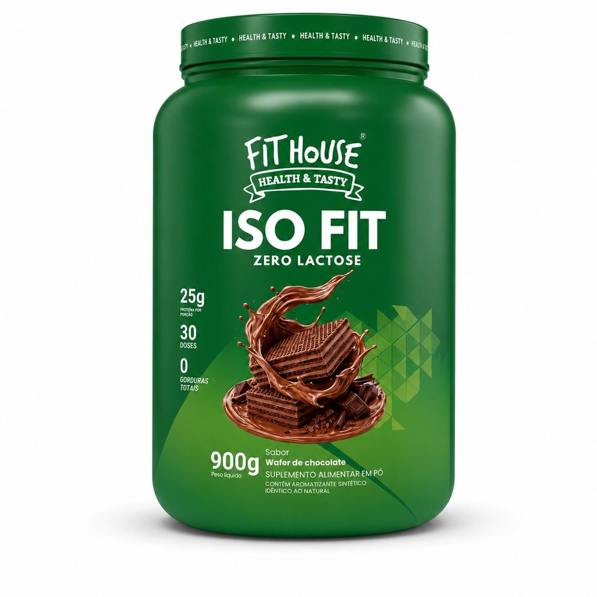 Whey Protein Iso Fit Zero Lactose 25g de Proteína Pote 900g Fit House