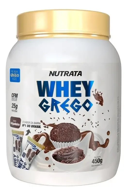 Whey Grego Pote 450g Brigadeiro Nutrata