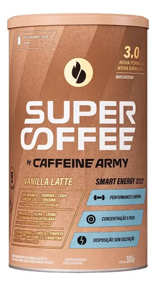 Supercoffee 3.0 380g Super Coffee Caffeine Army Sabor Baunilha