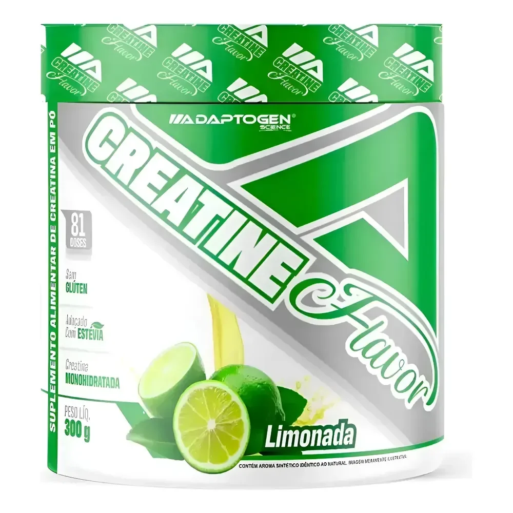 Suplemento Creatine Flavor em pó Adaptogen creatina com sabor limonada pote 300g