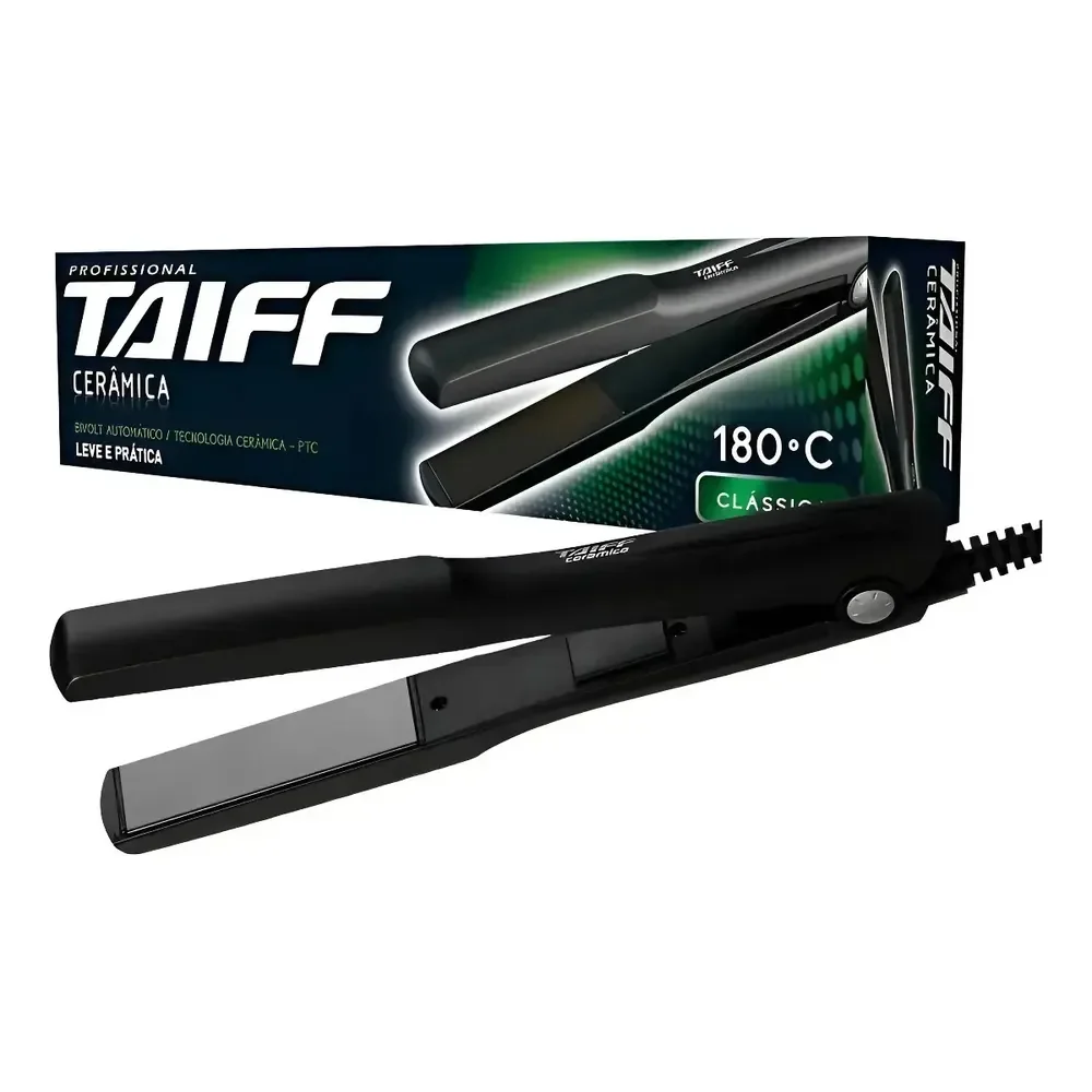 Taiff Prancha Cerâmica Profissional Classic 180° Preto 127/220v