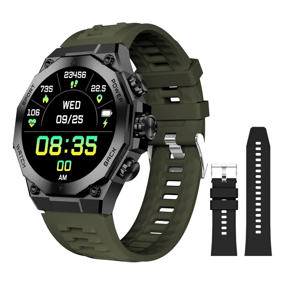 Relógio Smartwatch Aurafit Am18 Bluetooth Calls Caixa Preto Preto Sport Verde/preto
