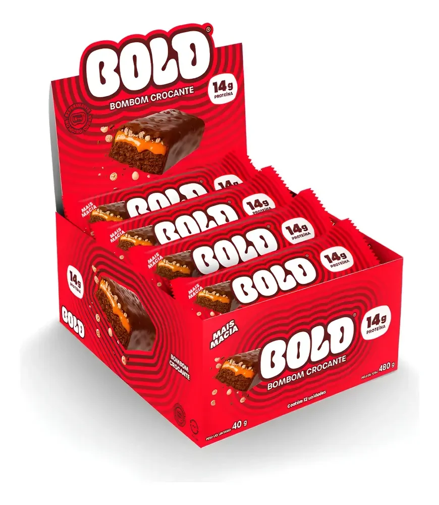 Barra De Proteína Bold Bombom Crocante 40g