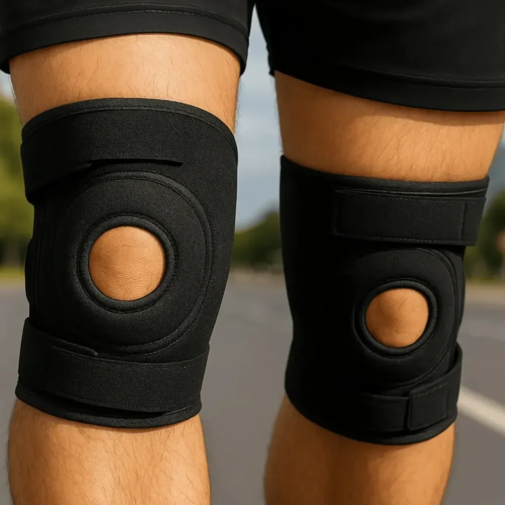 Joelheira Ajustável Proteção Suporte Alivio Dor Patelar Menisco Lca Joelho Treino Academia Corrida Crossfit Confortavel Funcional Lesoes