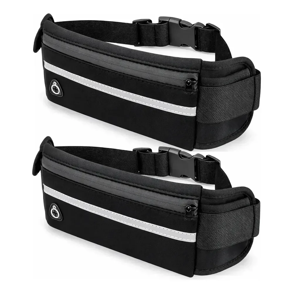 Kit 2 Pochetes Esportivas Impermeáveis Para Celular, Corrida E Academia Preto Lisa