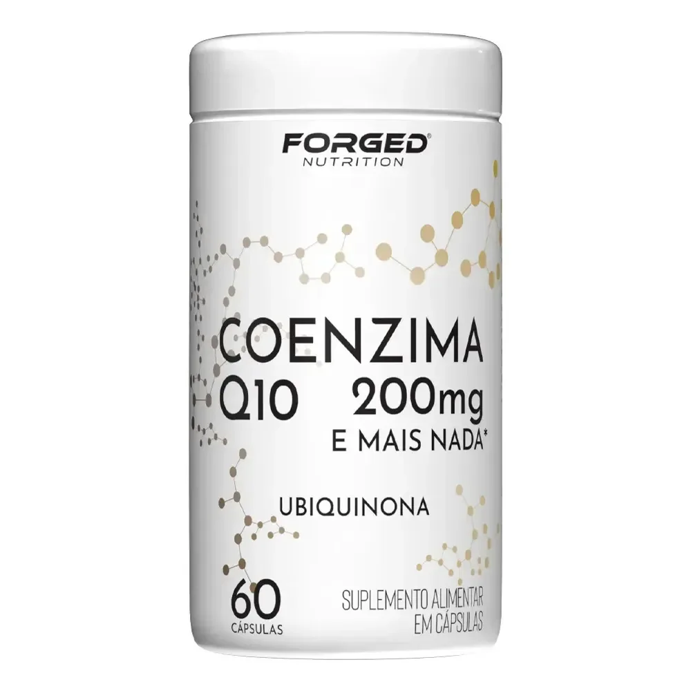 Coenzima Q10 200mg Pura Alta Concentração 60 Cápsulas - Forged Nutrition Sem Sabor