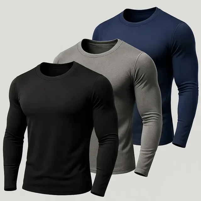 Kit 3 Camisetas Térmicas Masculina Segunda Pele Camisa Uv50