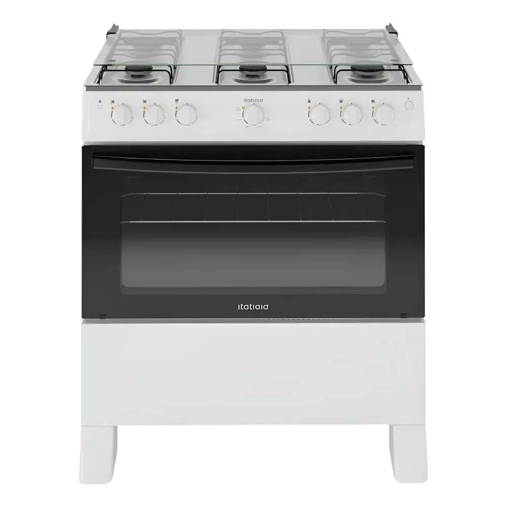 Fogão Itatiaia Star New 6 Bocas Branco Com Mesa De Inox E Acendimento Automático 127/220v