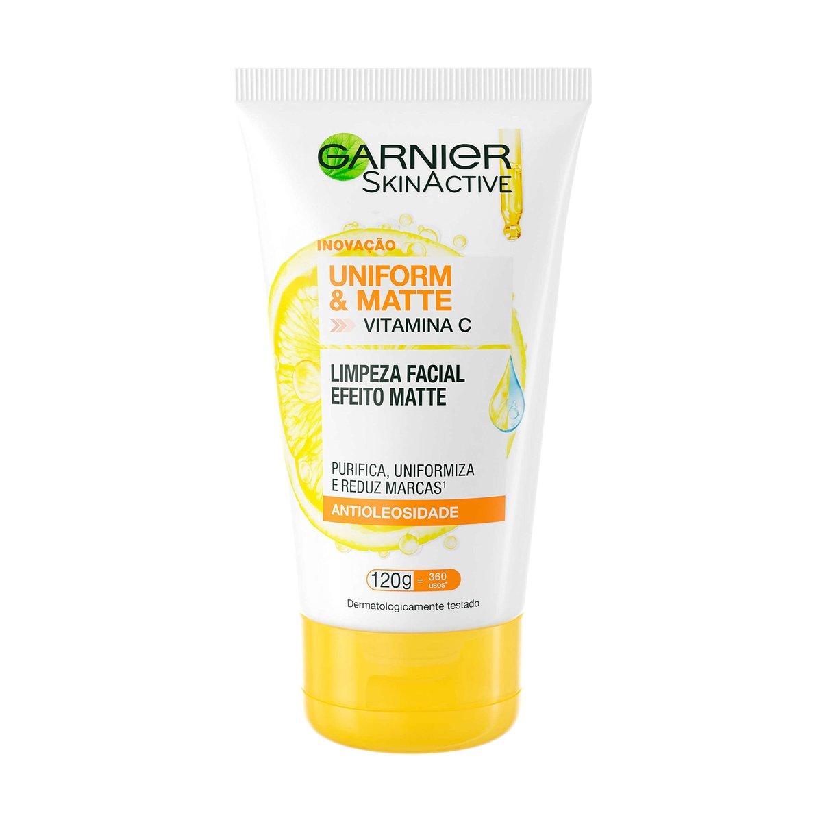 Garnier Uniform & Matte Sabonete Facial Antioleosidade, Vitamina C 120g