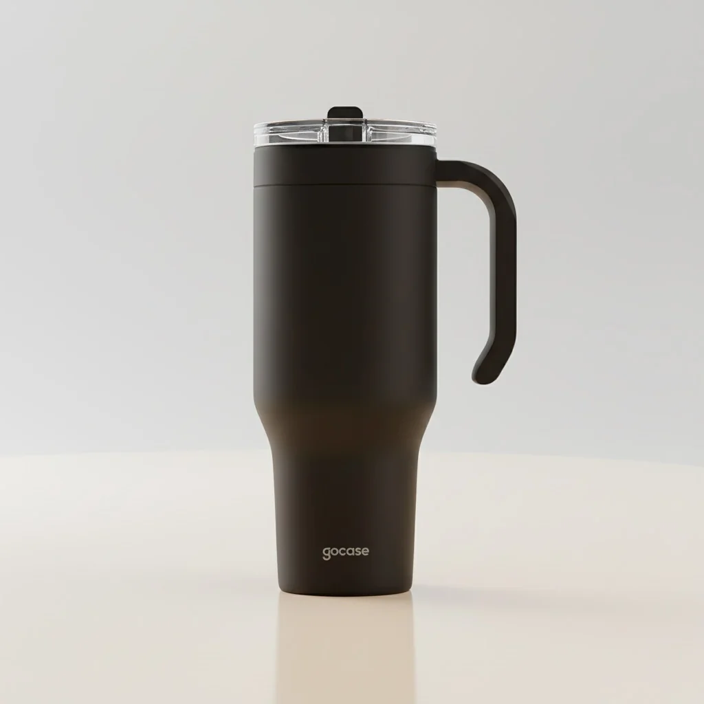 Copo Life Gocase 1180ml - Aço Inox, Tampa e Canudo Tritan, Isolamento a Vácuo, Bebidas Quente e Fria
