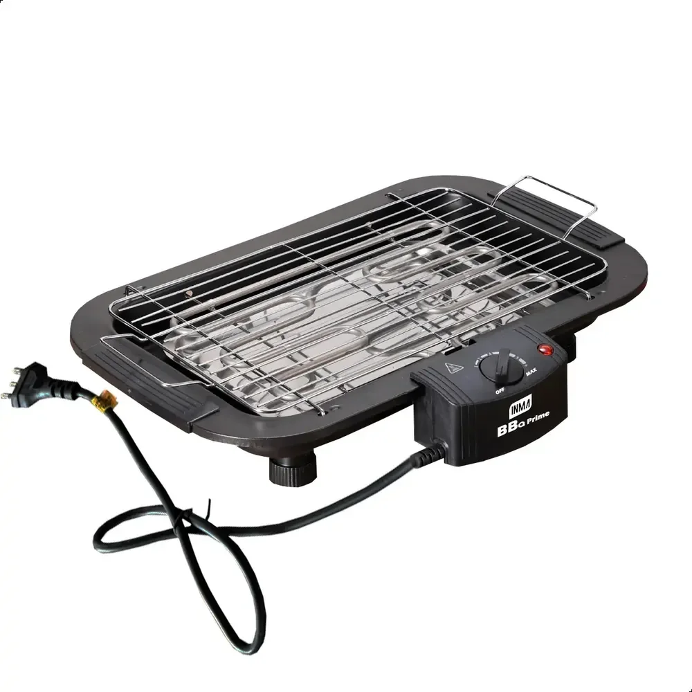 Churrasqueira Elétrica INMA BBQ Prime Com Depósito de Gordura e Termostato Ajustável