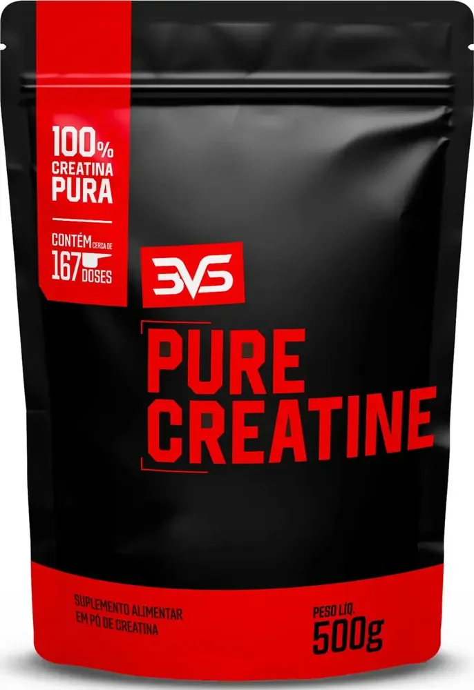 CREATINA MONOHIDRATADA 500g - 100% Pura - 3VS Nutrition