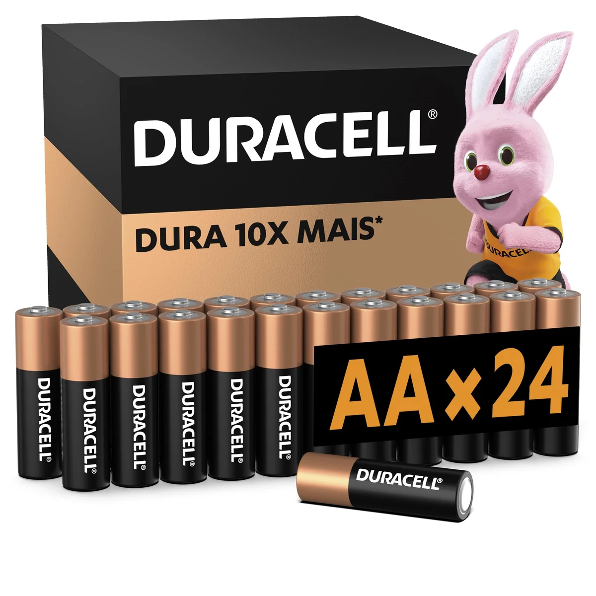 Duracell Pilhas Alcalinas AA Pequena Pack 24 Unidades – Dura até 10x Mais – Ideal para Controle de Videogame e Brinquedos