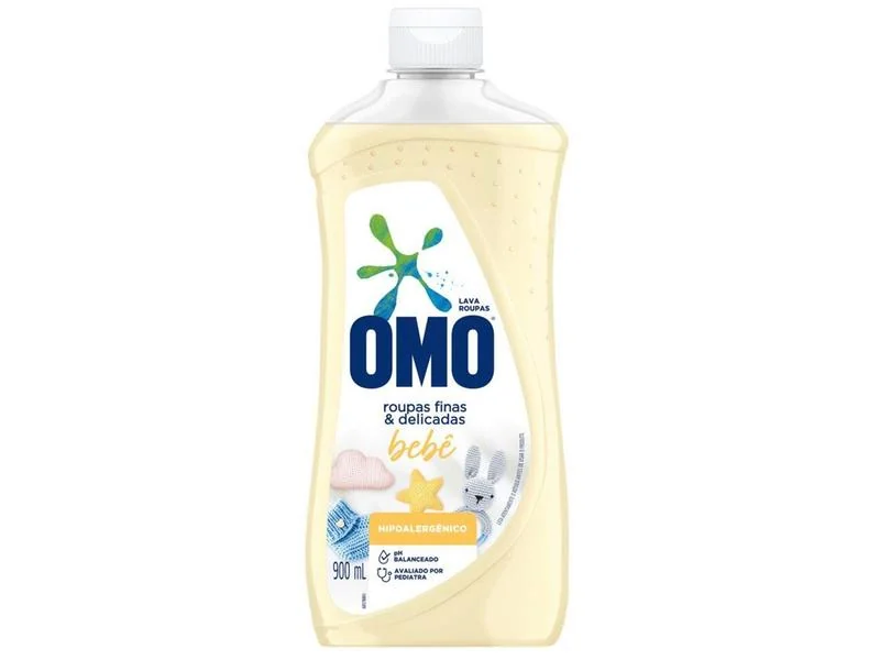 Sabão Líquido OMO Bebê Roupas Finas e Delicadas 900ml