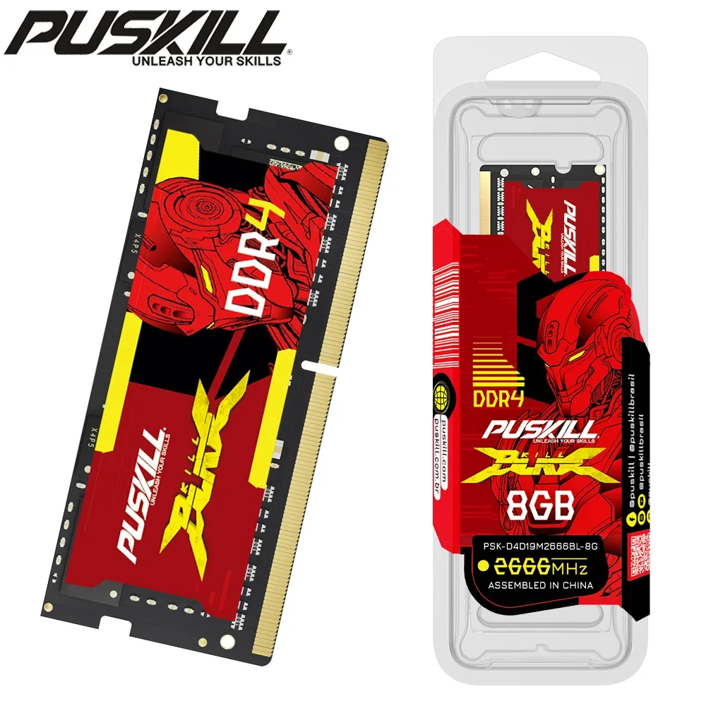 PUSKILL DDR4 Notebook Ram DDR3L 32GB 16GB 8GB 4GB 1.2V 3200MHz 2666MHz 2400MHz 1.35V 1600MHz 1333MHz Sodimm Memória para laptop