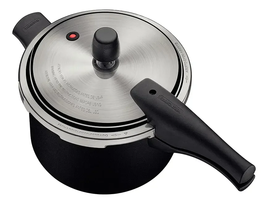 Panela De Pressão Antiaderente Tramontina Vancouver 4,5l Cor Preta