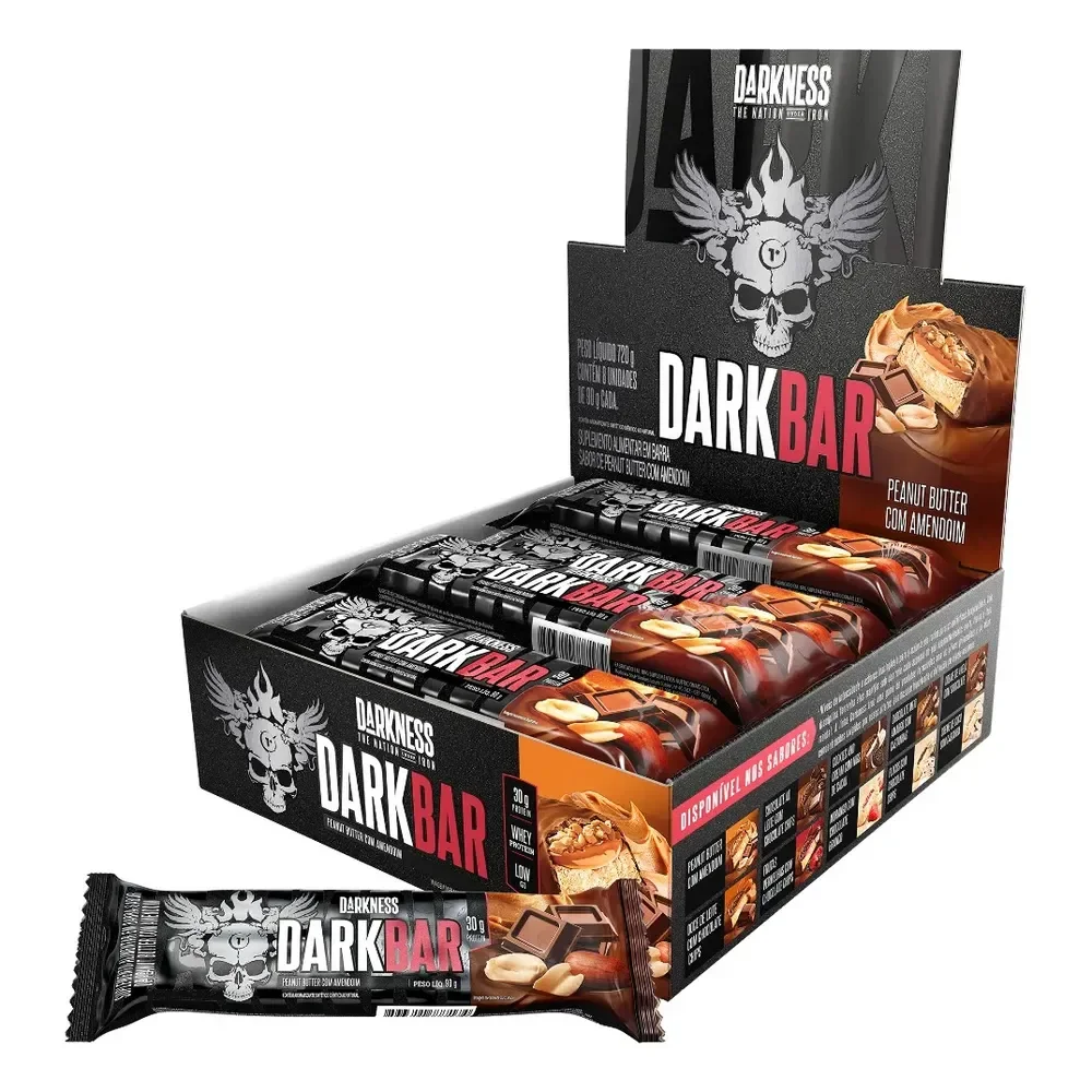 Dark Whey Bar Peanut Butter 8 Und Darkness Peanut Butter Com Amendoim